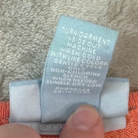 Liz & Me Top Womens 3X Orange Coral Romantic Ombre Blouse Square Neckline - Picture 6 of 8